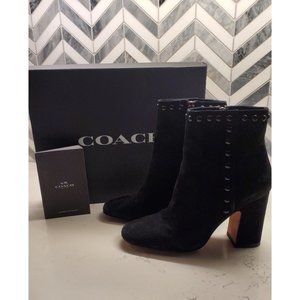 COACH Women's Felicia Booties Studded Ankle
